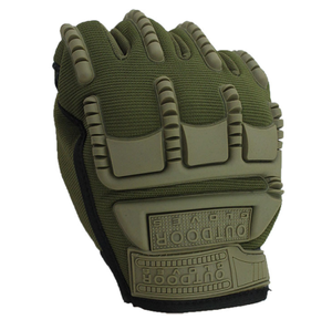 Guantes de trabajo DFG1101 deportivos verde, negro, caqui, camuflaje MC CP, para técnicos, para exteriores, con material de silicona antideslizante. - Product Image 6