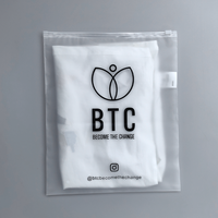 Sacs en plastique recyclés personnalisés PE givré sac à fermeture éclair chaussette Polymailer sacs d'expédition pour l'emballage des vêtements