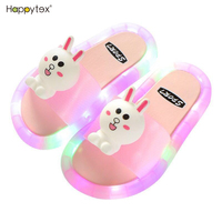Chaussures tongs à LED personnalisées, pour l'été, semelle épaisse en pvc, pantoufles en EVA à l'intérieur et à l'extérieur, semelle épaisse, anti-dérapant