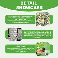 Tour hydroponique modulaire en plastique résistant au gel de qualité agricole avec réservoir de 5 gallons pour 72 plantes, idéale pour le jardinage extérieur