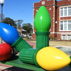 รูปปั้นไฟเบอร์กลาสขนาดใหญ่ปรับแต่งสำหรับตกแต่งวันหยุดรูปปั้นอมยิ้ม - Product Image 1