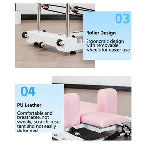 LADYGLOW Yoga <span class=keywords><strong>Pilates</strong></span> latihan rumah dilipat <span class=keywords><strong>Pilates</strong></span> remantan mesin Pink kualitas tinggi karbon baja Musim Semi <span class=keywords><strong>Pilates</strong></span> <span class=keywords><strong>Reformer</strong></span> - Product Image 3