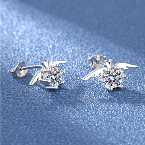 Boucles d'oreilles Moissanite Angel Wing haut de gamme pour un usage quotidien élégant et des occasions spéciales - Product Image 3