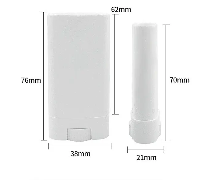 2024 new empty 15g Oval deodorant stick White deodorant stick ready stock for Gel Sunscreen Deodorant