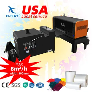 PO-TRY printer dtf printer dtf dengan pengocok bubuk dan kaus digit oven a3 dtf printer i3200 mesin cetak