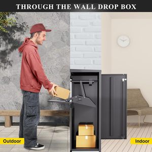 Tùy Chỉnh Ngoài Trời Vườn Miễn Phí Đứng Cài Đặt Thép Mạ Kẽm Bưu Kiện Thả An Toàn Hộp Giao Hàng Bài Thư Hộp Thư - Product Image 3