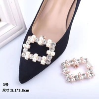 Chaussures de mariage à talons hauts, clips décoratifs européens et américains, boucles de chaussures en strass détachables à faire soi-même, accessoires pour chaussures