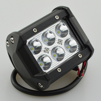 Barre de travail LED 18W 4 pouces 6000K pour voiture, projecteur de travail pour SUV, petites lumières routières, éclairage extérieur automobile 4x4, éclairage de travail tout-terrain