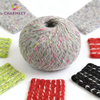 Yarn Craftsman 2NM Wool Sequin Polyester Blended Spun Yarn Hand-crochet DIY Sequin Mohair Dyed Napped