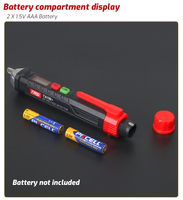 Detector de Voltaje Sin Contacto 3 en 1 OEM TASI TA13A, Probador de Circuitos de CA 12V-1000V, Lápiz de Secuencia de Fase, Protección IP55 0.1