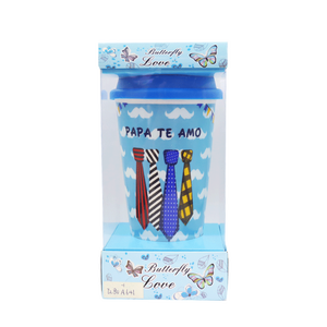 Mejor día de padres regalo Eco amigable de una sola pared de porcelana de tazas de café <span class=keywords><strong>y</strong></span> tazas con tapa - Product Image 3
