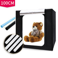 Boîte de studio photo LED professionnelle de 100cm-Tente Softbox de prise de vue pour la photographie mobile et appareil photo
