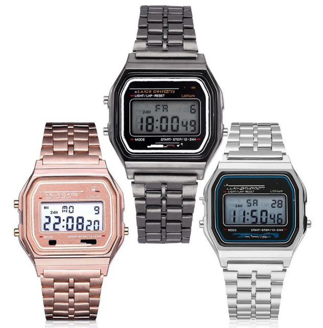 2026 New Fashion Jewelry Low MOQ Stainless Steel Digital Plastic Resin Wholesale Price Unisex Round Unisex Watch