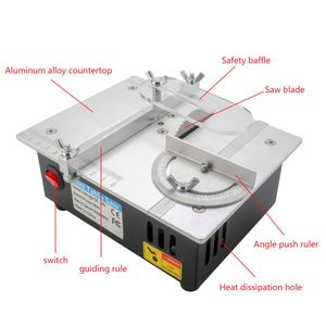 Sierra de Mesa Mini de Escritorio 110v/220v, Máquina de Corte Pequeña de 2 Pulgadas para Bricolaje, Puede Cortar Madera, Aleación de Aluminio, Kit de Sierra de Mesa Mini - Product Image 3