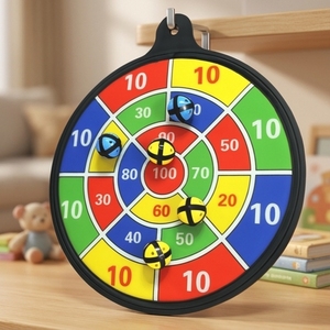 Child Friendly <b>Dart</b> Set Child Safe <b>Dart</b> Game Lightweight Safety OEM Washable 16" Magnetic Dartboard - Product Image 1