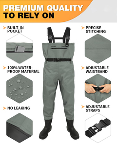 Pantalon de pêche imperméable en PVC antidérapant pour homme, personnalisable OEM et ODM, modèle YL-25051 - Product Image 4