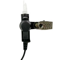 Headset keamanan dengan mikrofon PTT tabung bening akustik Earpiece untuk Motorola Clp446e Clp1010e Clp1040e Clp1080e Walkie Talkie