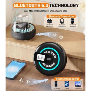 Portable CD Player BT Personal Walkman CD Player with FM Radio HiFi Sound Anti-Skip <b>USB</b> Playback LED Light - Product Image 2