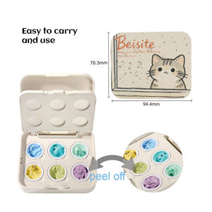 Paleta de Gel Pat Pat Vazia com 6 Compartimentos, com Rede de Almofada de Ar e Filme de Vedação, Caixa de Plástico ABS de 2g para Gel Ombre - Product Image 6