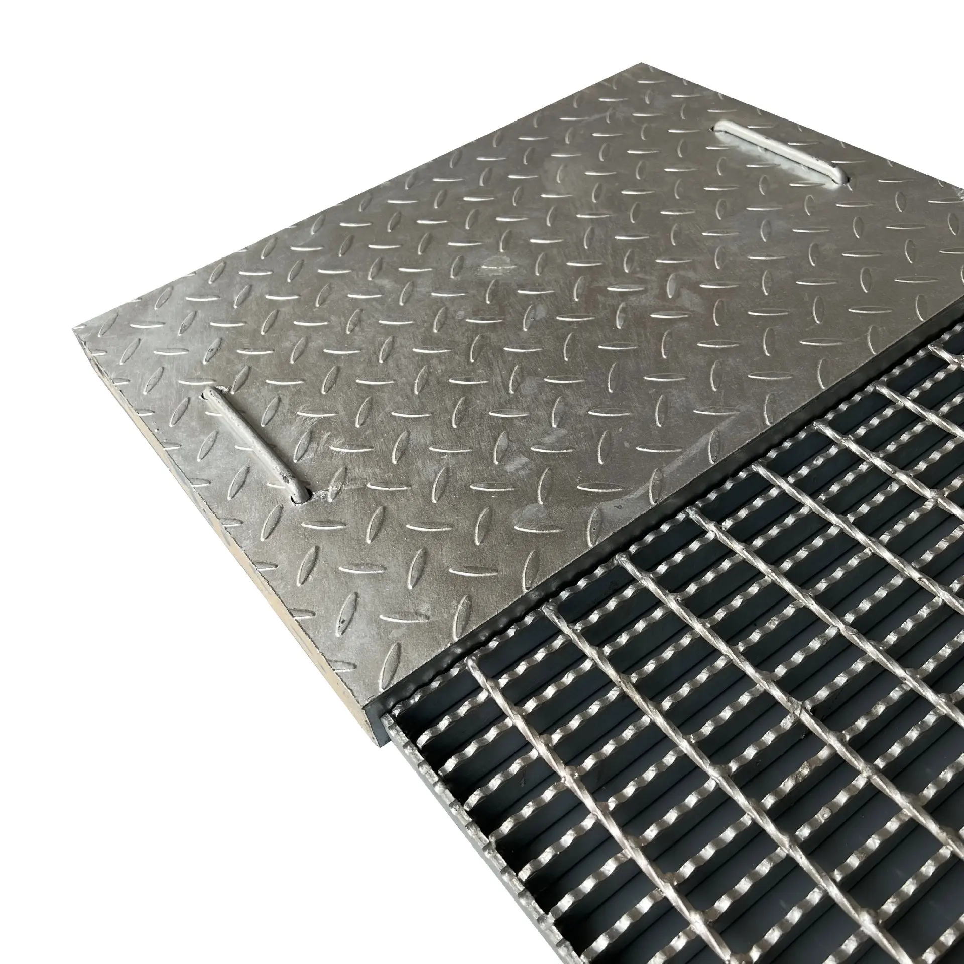 משטח מגולוון 40x5 מגולוון שטוח מרוכב מתכת רצפת פלדה חומר בניין סורג, מבנה יציב ועמיד