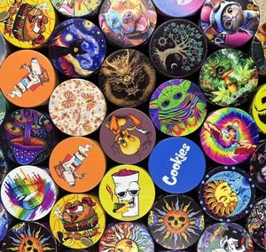 Logo kustom grosir cetakan seluruh tubuh 50 mm-4 bagian penggiling seng logam campuran penggiling tembakau aksesoris toko asap - Product Image 3