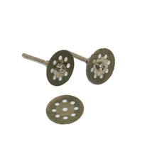 Nouvelle vente flash : 10 disques de coupe rotatifs miniatures de 22 mm, accessoires pour outils de bricolage pour Dremel avec 2 tiges
