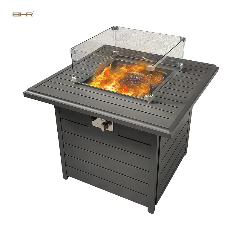 Bhr Groothandel Tuinmeubilair Aluminium Vierkante Gas Firepits