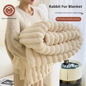 Nueva Manta de Gran Tamaño de Color Sólido de Poliéster para Descansar en la Oficina, para la Hora del Almuerzo, con Aire Acondicionado - Product Image 2