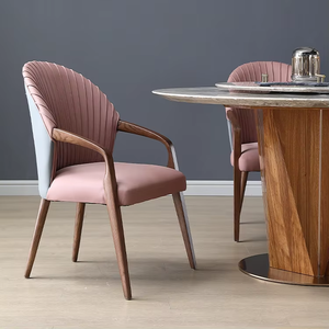 Sang Trọng Ý Mới Vip Phòng Ăn Đồ Nội Thất Bộ 4 6 Ghế Thiết Kế Đơn Giản Vòng Gỗ Bàn Ăn Cho Nhà Hàng Phòng Cà Phê - Product Image 2