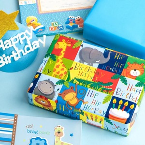 Custom Eco-Friendly Happy Birthday Animals <b>Pattern</b> Art <b>Paper</b> Roll 100GSM PE Coated Double-Sided Recyclable Packaging <b>Paper</b> - Product Image 5