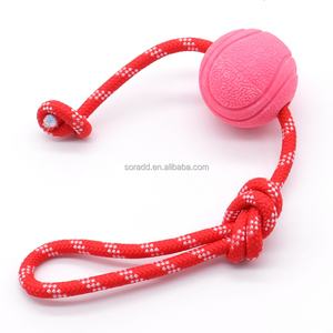 3 Sizes RED Bite Resistant <b>Dog</b> Solid TPR Rubber Bouncy Chew Toy <b>Ball</b> <b>for</b> Pet Training Funny with Custom Logo - Product Image 4
