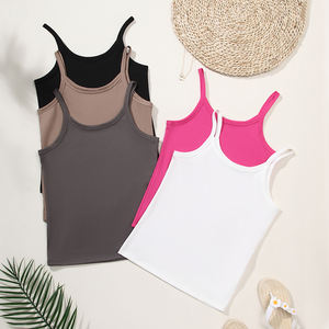 Camiseta sin Mangas con <span class=keywords><strong>Tirantes</strong></span> Finos, Transpirable y Suave, <span class=keywords><strong>de</strong></span> Color Sólido, Informal, para <span class=keywords><strong>Mujer</strong></span> - Product Image 4