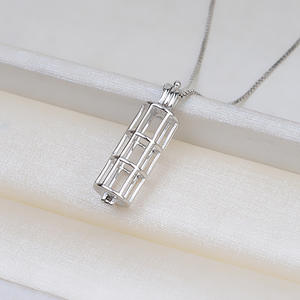 S925 Silver Pagoda Pendant Women's Trendy 6-6.5 Cage Non-Porous Pearl DIY <b>Jewelry</b> Accessories <b>Tray</b> 1815 Headband - Product Image 3
