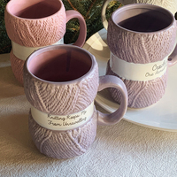 Tasse à café en céramique avec fil réaliste, couleur bleu clair, avec détail, cadeau de fête des mères, nouveauté