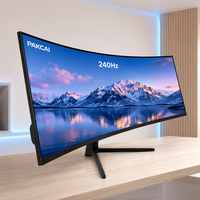 Moniteur d'ordinateur de bureau incurvé 49 pouces 240Hz 1ms IPS 5K DQHD, moniteur d'ordinateur de bureau LED 5K pour le gaming et les cafés, directement de l'usine