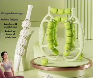 Rodillos de masaje muscular Rodillo de palo para patas de mesa de abrazadera con palos de masaje de celulitis corporal Bolas y rodillos Pierna de máquina - Product Image 6