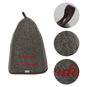 Customizable Luxury Pure Wool <b>Sauna</b> Hat Eco-Friendly Soft Comfortable Logo Embroidery Reusable Adjustable Thermal Hat - Product Image 2