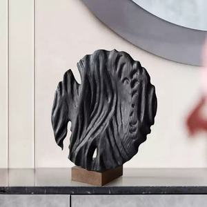 Scultura Astratta Incisa Artigianale in Legno Massello, Arte Moderna per Ingresso, Camere d'Albergo di Lusso, Showroom, Alta Qualità Personalizzabile <span class=keywords><strong>RUYA</strong></span> - Product Image 4