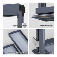Cesto Elevatório Elétrico Inteligente de Design Moderno, Ajustável e Motorizado, para Armazenamento em Armários Superiores de Cozinha