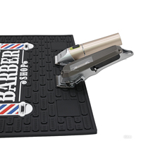 Accessoires de barbier, tapis de salon pour cheveux, logo personnalisé écologique, tapis de barbier magnétique, matériau PVC/caoutchouc, tapis de table de salon de barbier