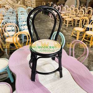 Silla de ratán de diseño moderno hecha a mano para niños, asientos naturales duraderos ecológicos para uso en interiores y exteriores, sala de estar, cocina y dormitorio - Product Image 2