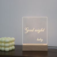 Tableau mémo acrylique 3d Creatives Diy 3d Led Night Light Rectangle Base Board Light For Bedroom Decorate