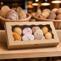 Contenants de boulangerie en papier kraft écologiques pour muffins, tartes, biscuits, chocolats, 3 options de couleurs, approvisionnement en gros