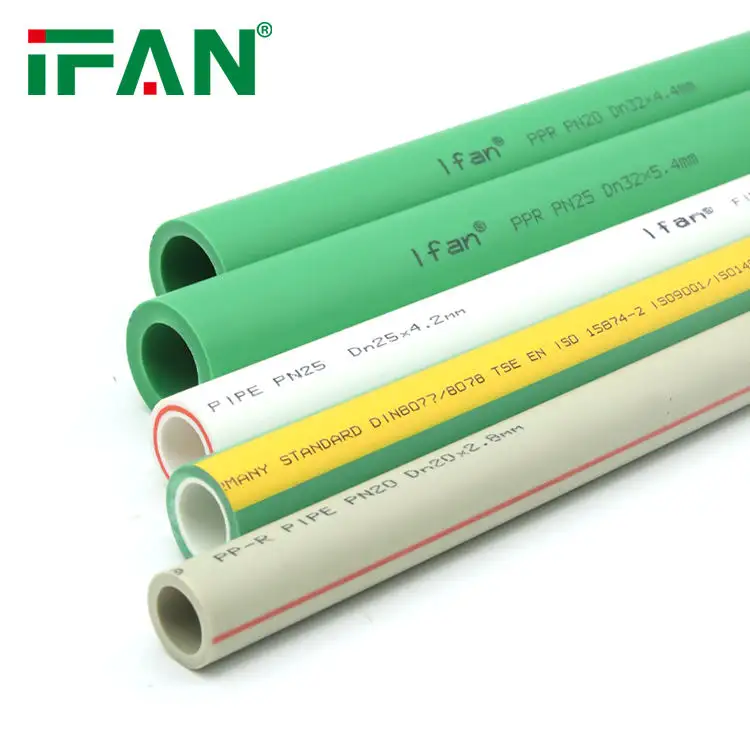 Ifan Standaard Plastic Buis Ppr Buis Sanitair Materiaal 20-160Mm Pn25 Plastic Ppr Waterpijp Ppr Pijp