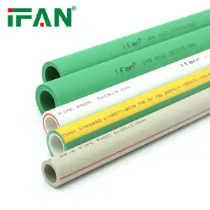 Ifan मानक प्लास्टिक ट्यूब ppr ट्यूब प्लांबिंग सामग्री 20-160 मिमी pn25 प्लास्टिक पी पानी पाइप