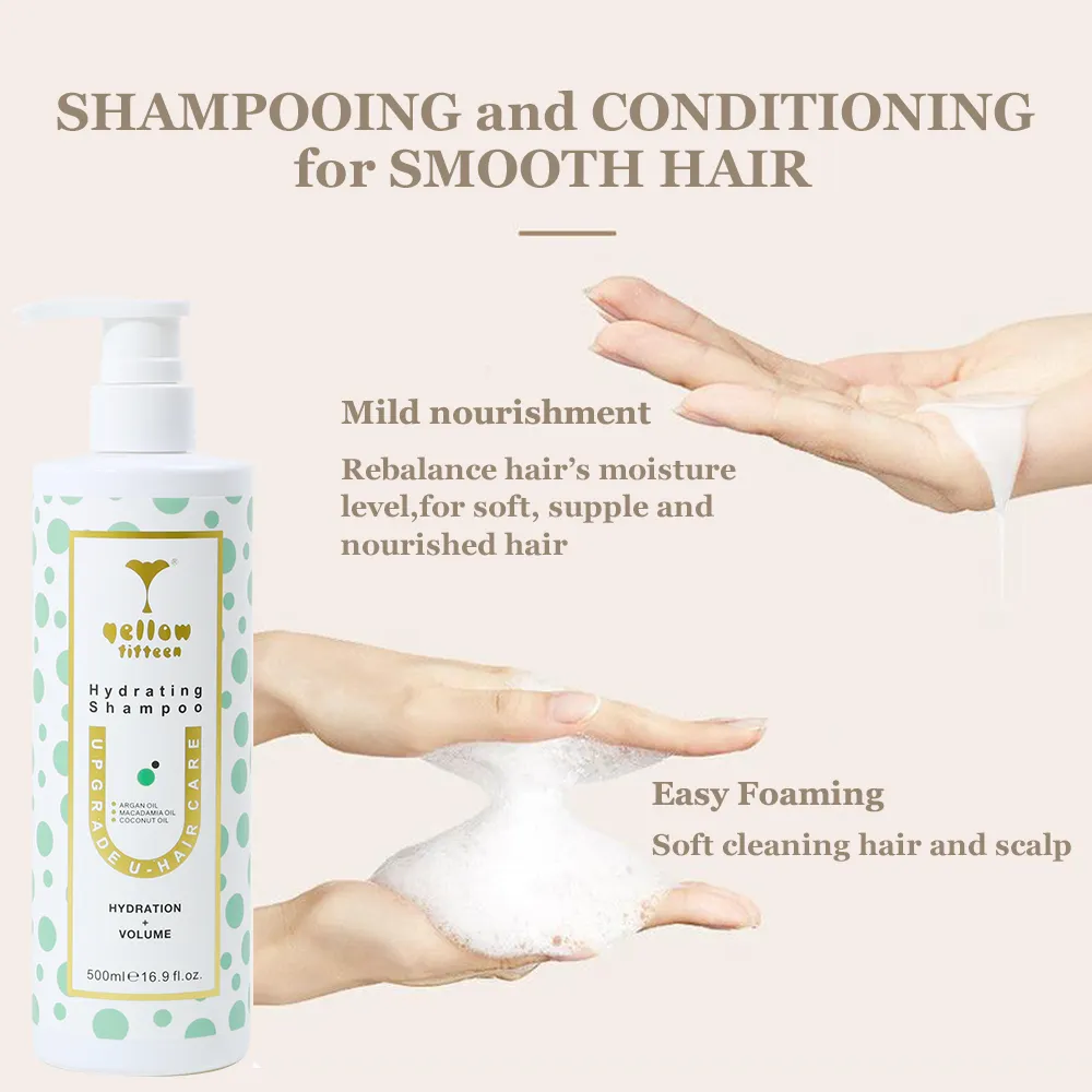 Увлажняющий органический шампунь private label аргановое кокосовое масло гладкая влага шампунь и кондиционер для всех типов волос