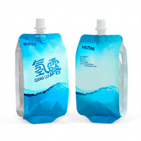 Pochette souple personnalisée de 360 ml avec bec verseur pour eau minérale, champagne, tequila et boissons gazeuses