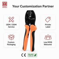 Alat Crimping Ratchet Solar Profesional LY-2546B Baja Karbon Metrik DIY OEM AWG 13-10 untuk Instalasi Sistem PV