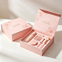 Luxuriöse Maßgefertigte Recycelbare Buchförmige Matt Laminierte Make-up Pinsel Geschenkset Papierverpackung Kosmetikbox