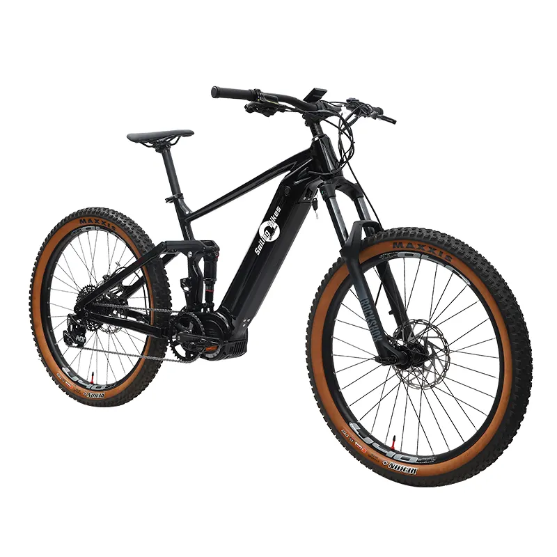 Bicicletta con telaio in lega di alluminio 27.5 pollici mountain ebike emtb ebike full suspension mountain ebike
